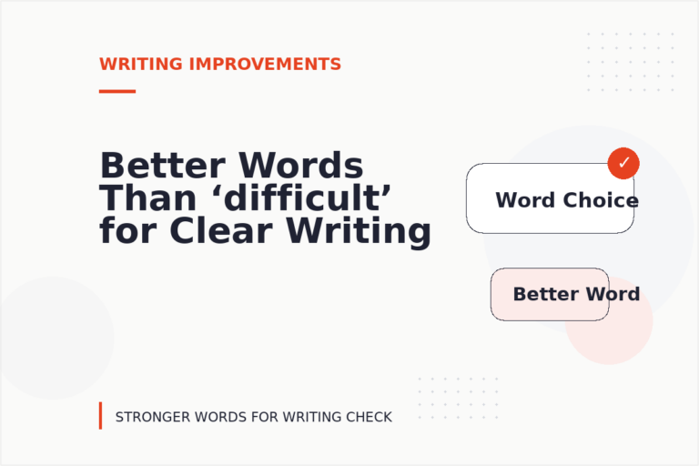 Better Words Than ‘difficult’ for Clear Writing Better Words Than ‘difficult’ for Clear Writing