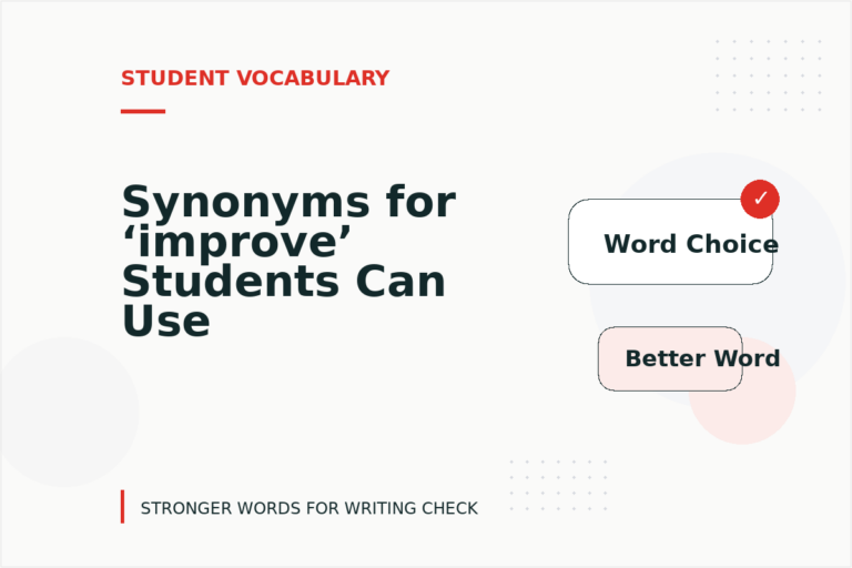 Synonyms for ‘improve’ Students Can Use