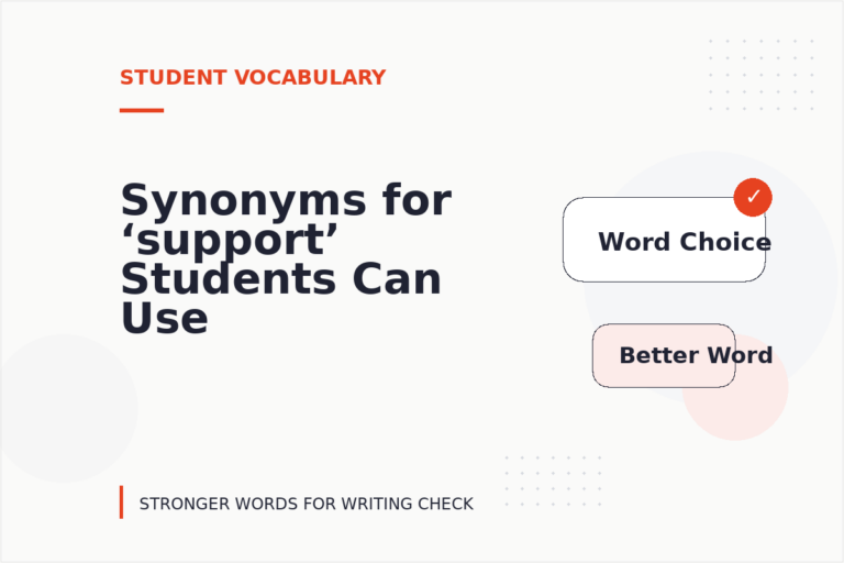 Synonyms for ‘support’ Students Can Use
