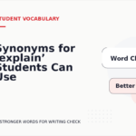 Synonyms for ‘explain’ Students Can Use